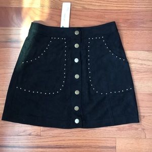 NEVER WORN Bobbles and Lace suede skirt